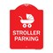 Signmission Stroller Parking With Graphic, Red & White Aluminum Architectural Sign, 18" x 24", RW-1824-22832 A-DES-RW-1824-22832 - alternate 1